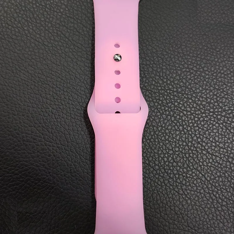 soft Silicone Sports Band for Apple Watch 4 3 2 1 38MM 42MM Bands Rubber Watchband Strap for Iwatch series 4 40mm 44mm - Цвет ремешка: pink