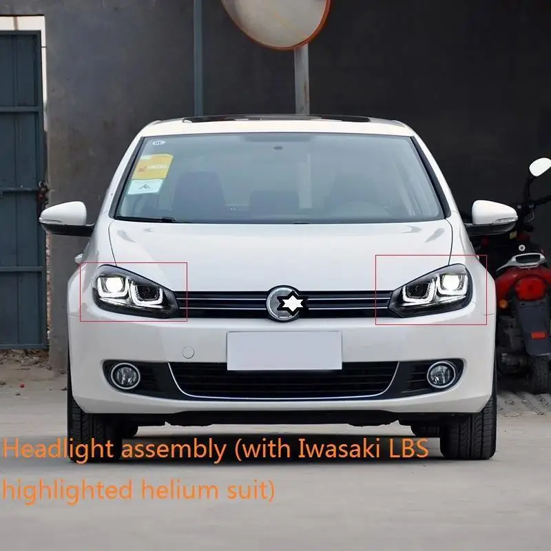 MODEL M Luces Para Авто Стайлинг боковой указатель поворота Drl светодиодные фары Задние Автомобильные фары в сборе 08 09 10 11 12 для Volkswagen Golf 6 - Цвет: MODEL M