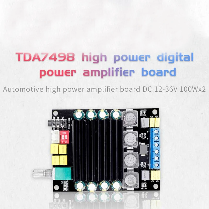 TDA7498 Power Amplifier Board 2X100W High Power Digital Power Amplifier Board Car High Power Amplifier Board DC 12 36V