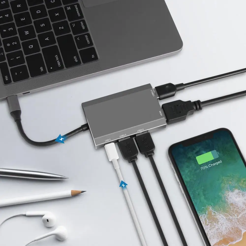 Адаптер конвертер AIREACH USB HDMI type c Hdmi mac 3 1 to hdmi HDMI/USB 0 C для Apple Macbook|Адаптеры Type-C| |