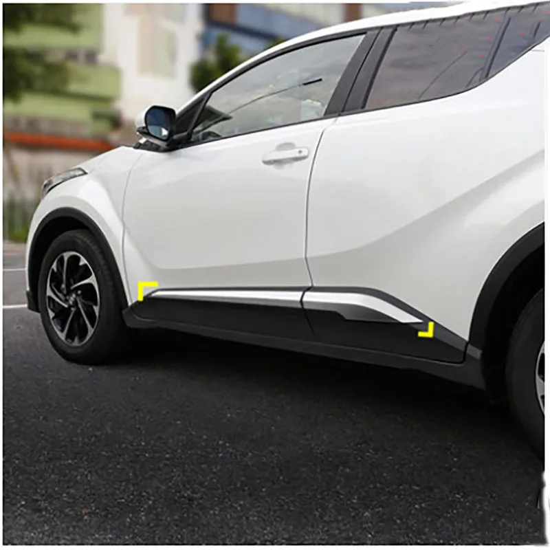 Специально для Toyota Chr корпус Молдинг двери Краш полосы края двери яркая полоса украшения Аксессуары - Цвет: Армейский зеленый