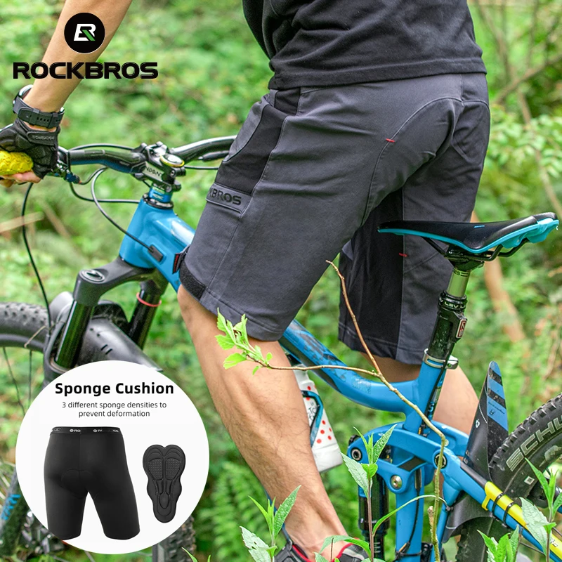 ROCKBROS-pantalones Cortos De Ciclismo Para Hombre, Shorts Transpirables De Secado Rápido, Capa, Para Deportes Al Aire Libre, De Verano | laracroftcosplay.com