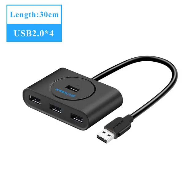 Anmck usb-хаб USB 3,0 USB C концентратор для MacBook Pro поверхностный концентратор USB Type C USB 2,0 адаптер с Micro USB для компьютера USB разветвитель - Цвет: 0.3m-USB 2.0