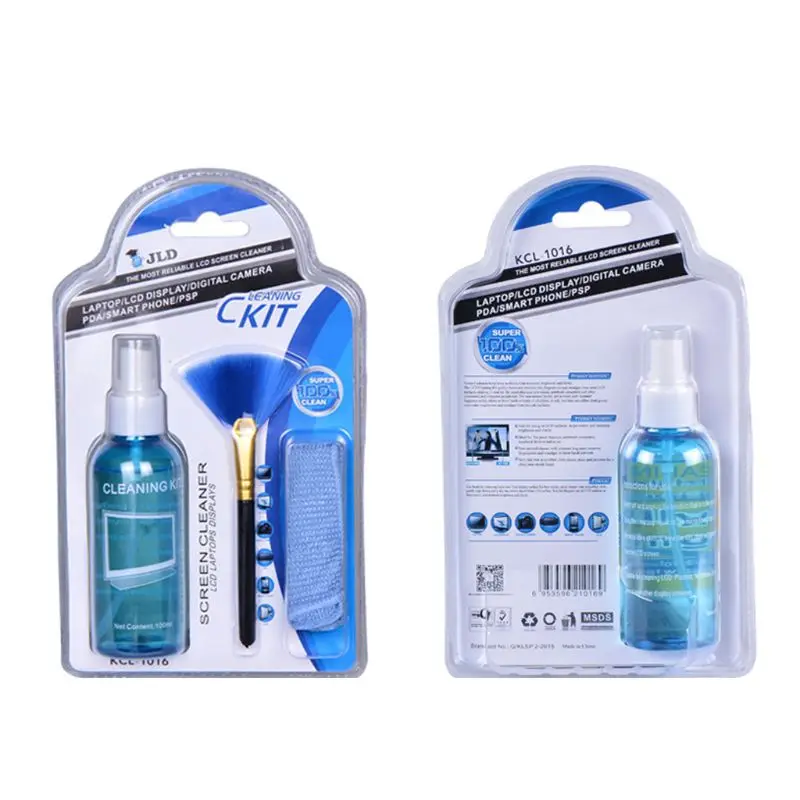 1Pcs/Set Screen Cleaner Solution for Laptop/Phone/ iPad/Eyeglass /Household Appliances Cleaner Includes Spray + Brush + Cleanin screen cleaner solution