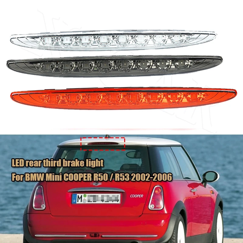 X-Car Ha Condotto La Terza Luce Di Stop Per Bmw Mini Cooper R50 / R53 2002-2006 Luce Di Arresto Lampada Errore Luce Auto Libera 63256935789