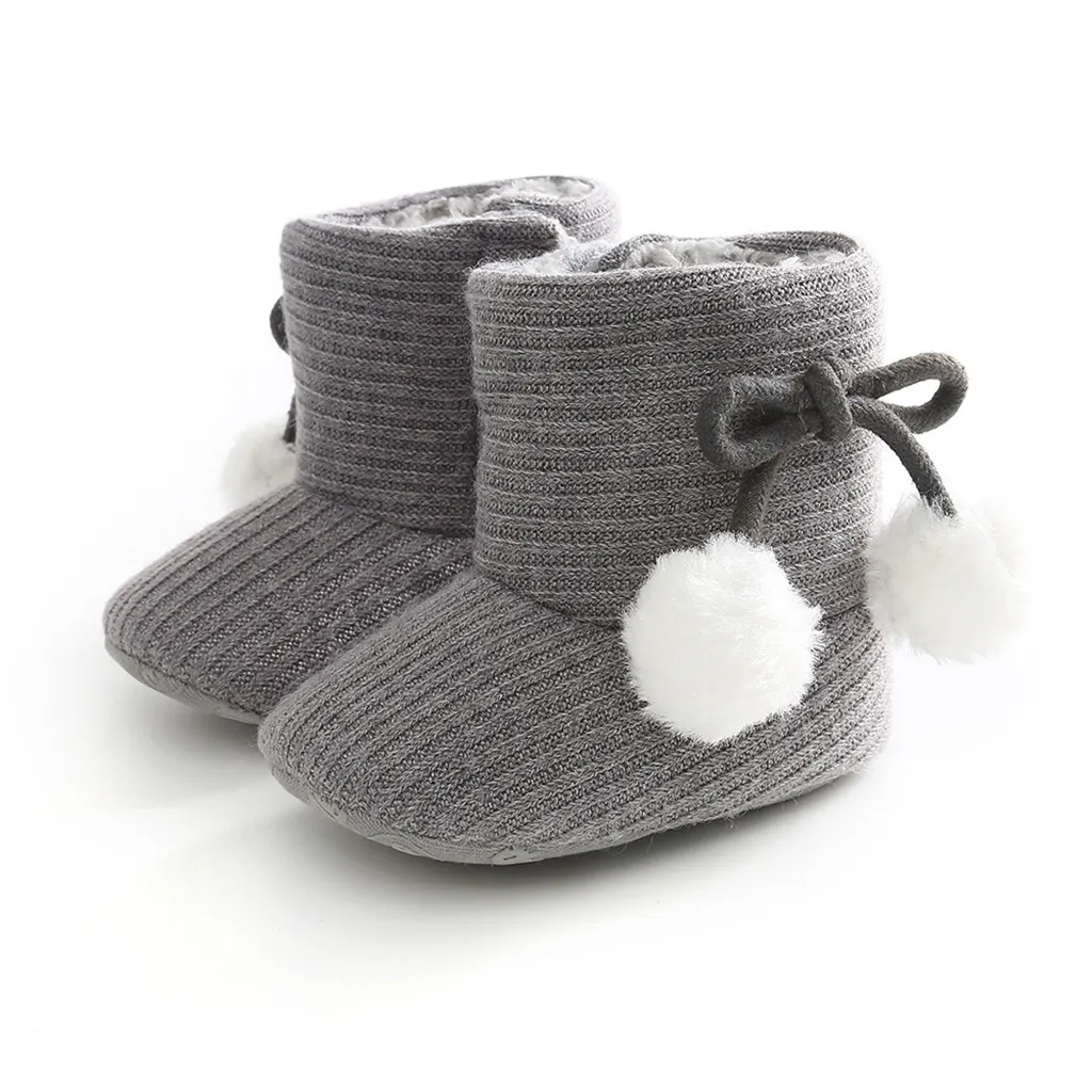 TELOTUNY Newborn Baby Booties Lovely Warm Butterfly-knot Mixed Colors Girls Winter Toddler First Walkers Infant Crib Shoes 1010