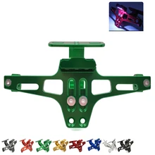 Для Kawasaki ZX6R ZX14R Z1000SX Z750 Z1000 Универсальный CNC мотоцикл задний номерной знак держатель и регулируемый угол лицензии