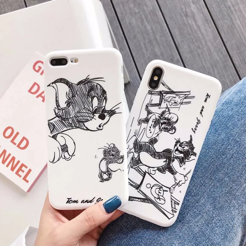 Soft Silicone Phone Case For IPhone 7 8 Plus X XS 6 6S Cute Cartoon Fun Comic Cover |