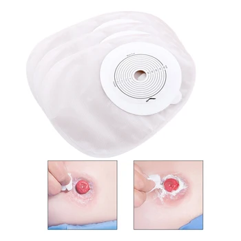 

10Drainable Pouches Cut-To-Fit Ostomy Bags Disposable Skin Barrier Closed Colostomy Bags For Colostomy Ileostomy Stoma Care A35