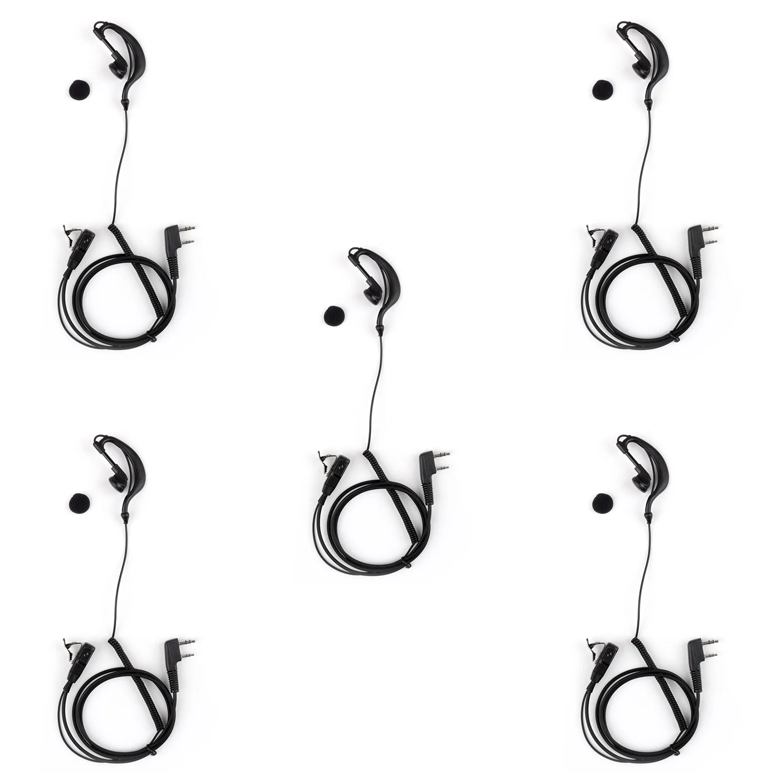 Artudatech висит крючком гарнитура, функция PTT MIC для TYT Baofeng Kenwood Icom KPG UV5R 888S аксессуары