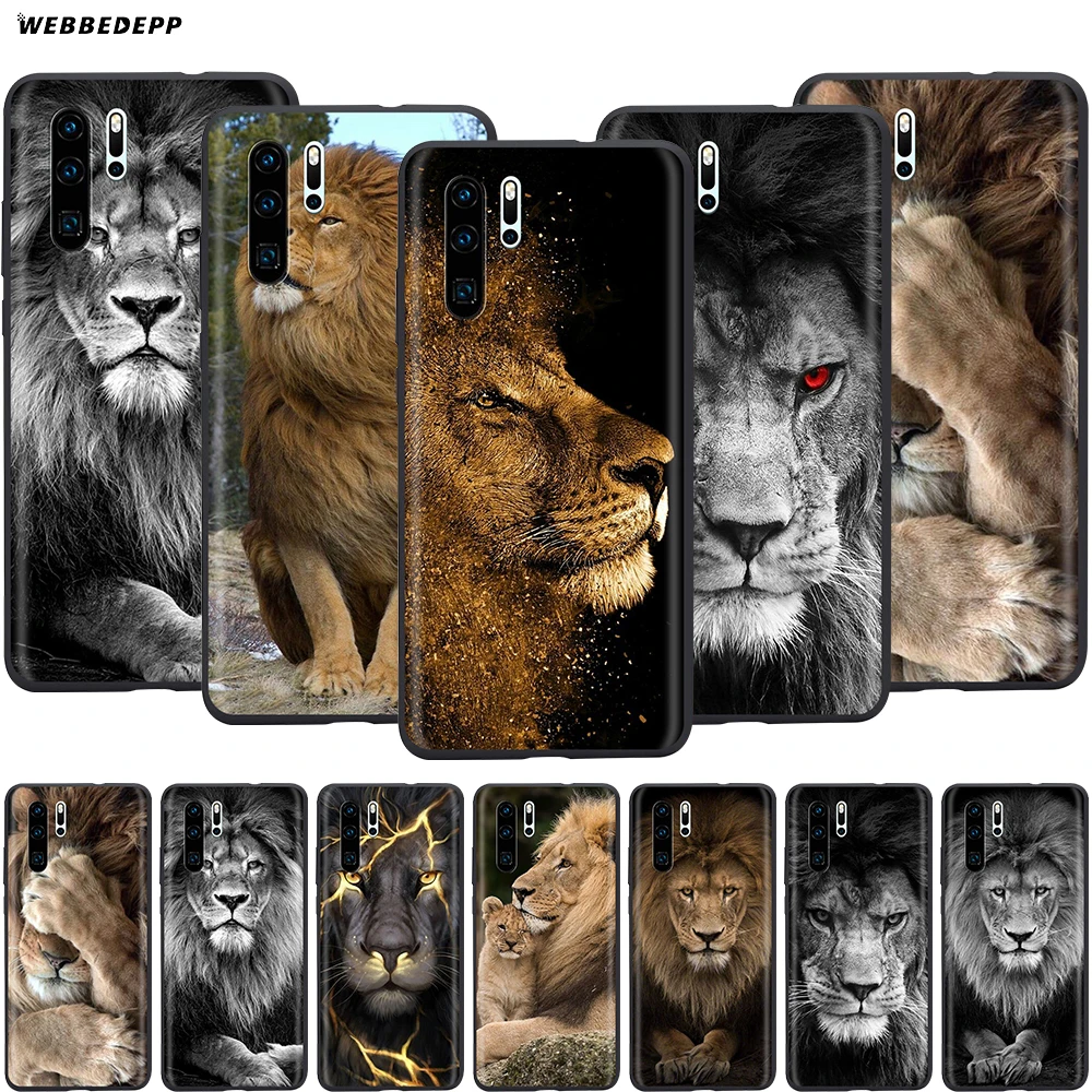 

Webbedepp Lion Alpha Male Case for Huawei P8 P9 P10 P20 P30 Lite Pro P Smart Z 2019 2019 Mini