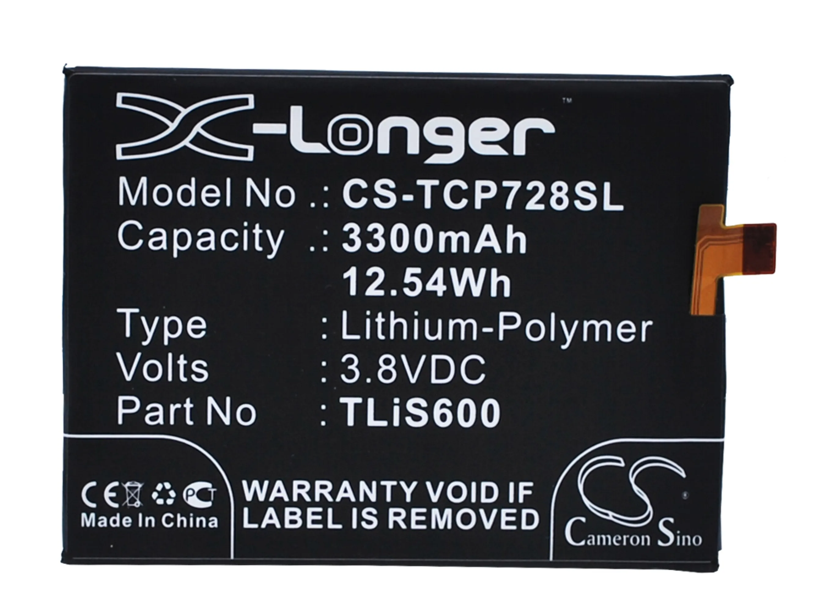 

Newest | Cameron Sino For Alcatel TLiS600 One Touch Flash Plus,OT-7054,OT-7054T 3300mAh / 12.54Wh