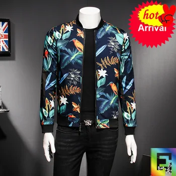 

Jacket Mens Pattern Floral Print Male Jacket Vintage Classic Fashion Designer Bomber Jackets Men Party Club Outfit Men oversize