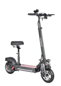 

10" City Electric Scooter Foldable 48V 600W Brushless Motor 40km Battery Kick Scooter With Shock-absorbing Seat Unisex Adult