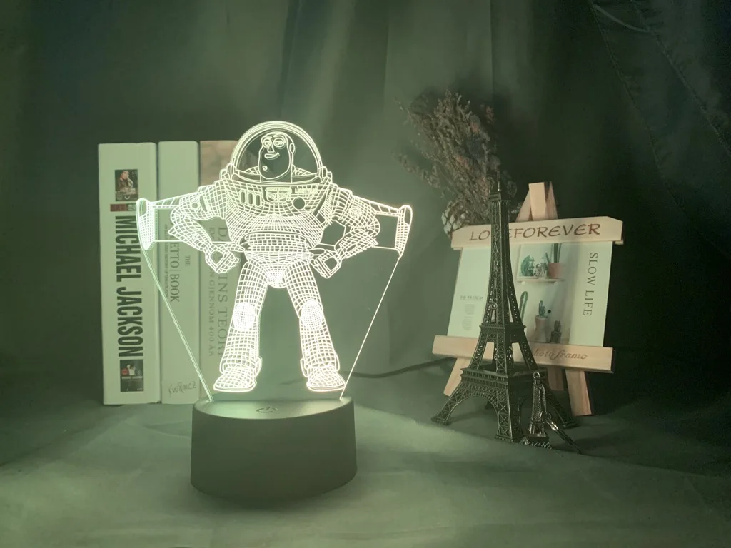 Игрушка история Базз светильник год мультфильм фигура 3d иллюзия Лампа голографическая лампа для дома офиса украшения комнаты Новинка Светодиодный ночной Светильник
