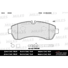 Колодки Тормозные Mercedes-Benz Sprinter 06/Crafter(5т) 06 Перед.Semimetallic Miles E100295 Miles арт. E100295