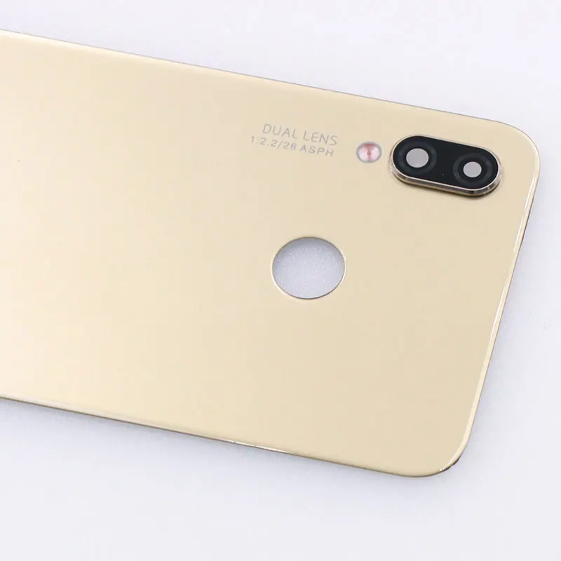 Для huawei P20 Lite, стеклянная крышка для батареи с пленкой для объектива камеры, сменная Тонкая Защитная крышка для батареи для huawei Nova 3E