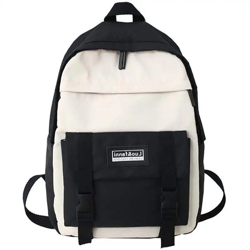 

Junior High School Bags for Teenage Girls Backpack Women Bag School Patchwork Nylon Student Bookbags Female Teen Schoobag Preppy