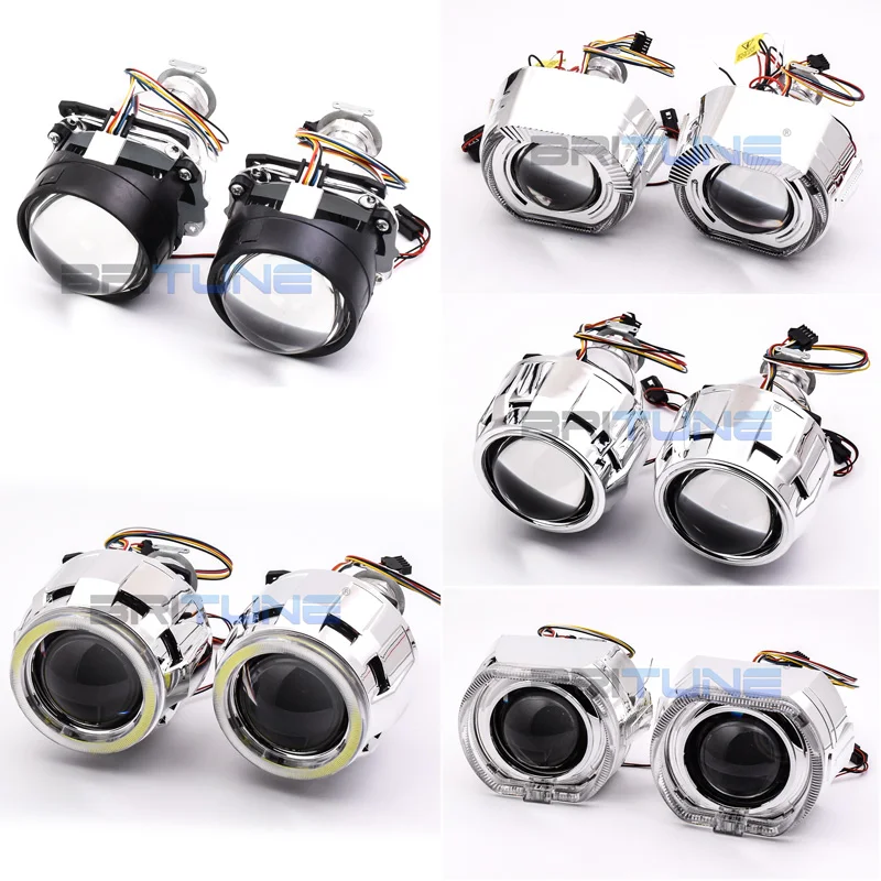 US $51.84 Britune Bixenon Lens Bluetooth Angel Devil Eyes RGB APP Projector H1 HID LED Bulb H4 H7 Headlight Car Lights Accessories Tuning