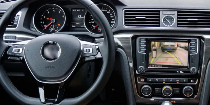 Liislee For VW Passat 2019~2020 Connect Original Screen Monitor Rear Trunk Handle Camera Intelligent Dynamic Trajectory Camera 15