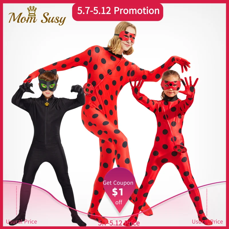 roupa da ladybug mãe e filha