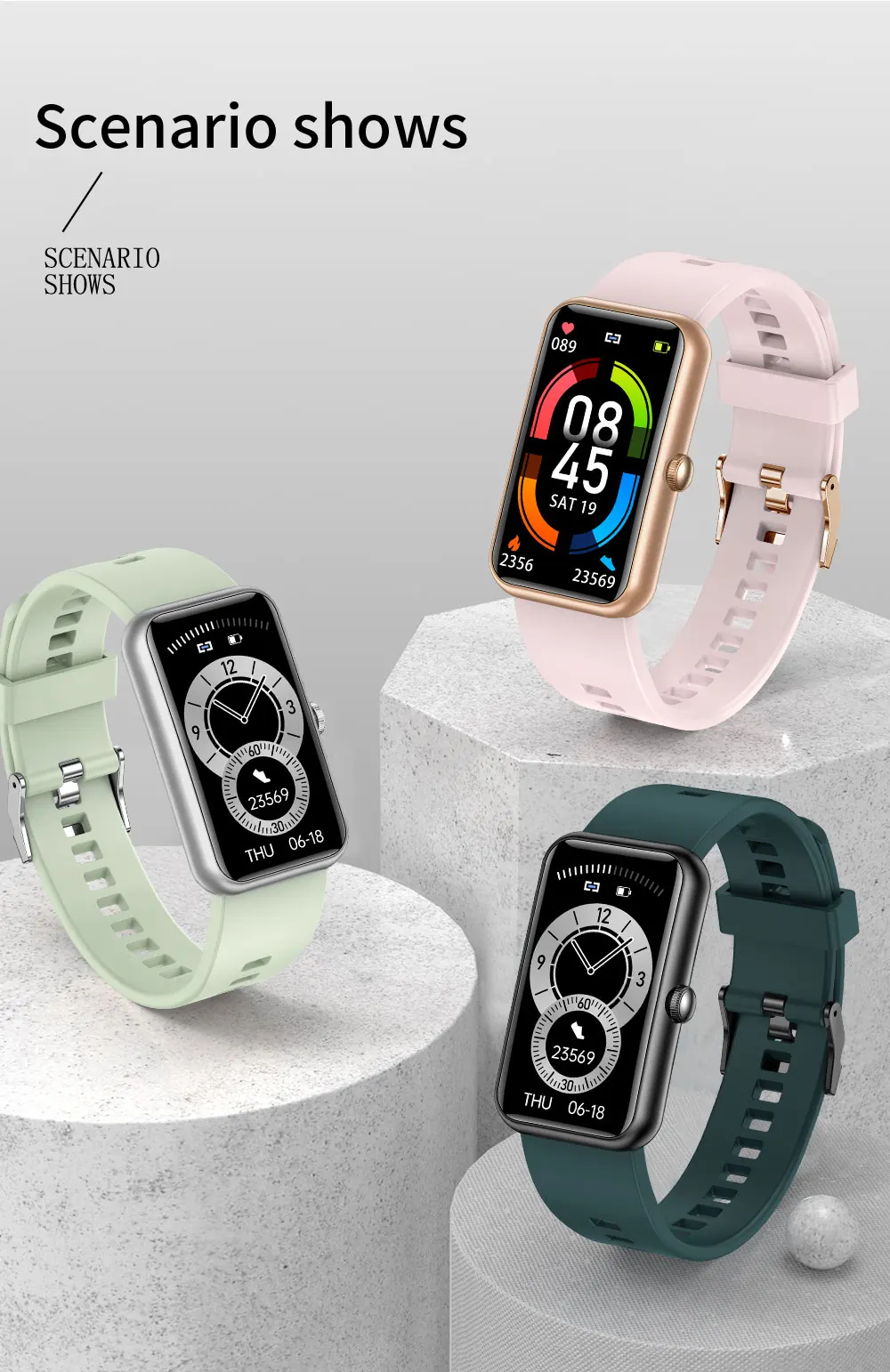 2021 Women Smart Watch For Huawei Smart Bracelet Sport Fitness Men Smartwatch Heart Rate IP68 Waterproof for Ladies Smart Band 6
