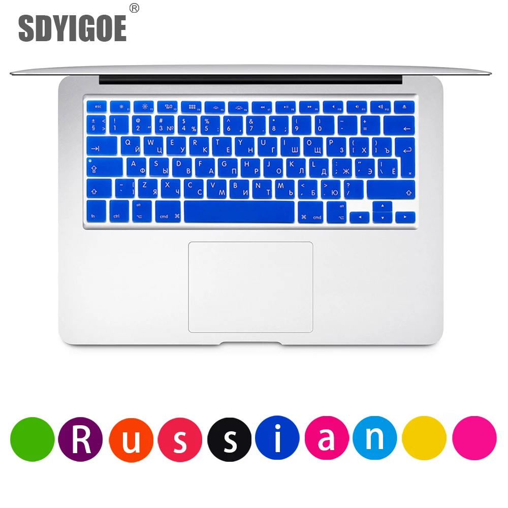 Cubierta de silicona para teclado, Protector de piel para Macbook Air13, A1466, Pro13/15, A1502A1398