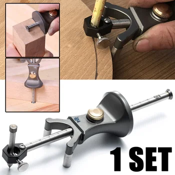 

Woodworking Linear Arc Dual-purpose Scriber Parallel Line Drawing Tool DIY For Woodworking Tools Contour Gauge Fits
