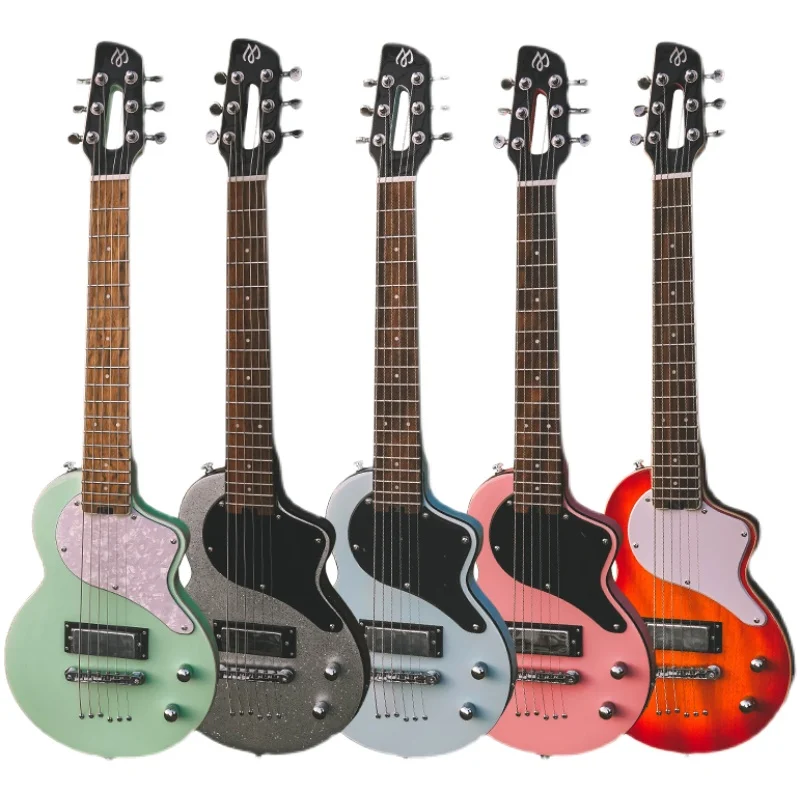 

32Inch MINI Electric Guitar Multicolor Children's Electric Guitar Double Pickup Switchable Free Guitar Bag Unisex Popular Guitar