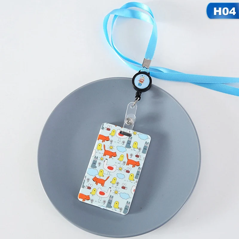 CB0910H04 Милый пластиковый рабочий идентификатор автобуса, чехол-бумажник с держателем для карт и ремешком на шею - Цвет: CB0910H04
