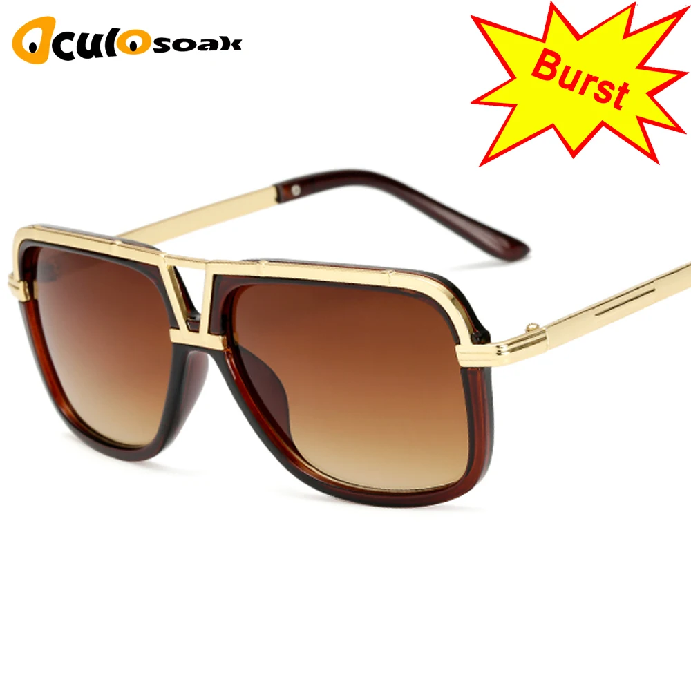 

Men's Sunglasses New Big Frame Goggle Summer Style Brand Design Sun Glasses Gafas De Sol UV400 2019 New