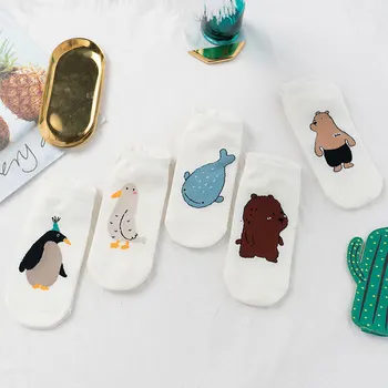 

Tide Brand Cotton Socks Cartoon Animal Combination Boat Sox Couple Women Summer Casual Wild Short Girl Students Socks