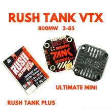 Transmissor de vídeo apressado, mini/tanque plus vtx 5.8ghz 48ch 2-8s 800mw áudio agc microfone fpv racing drone