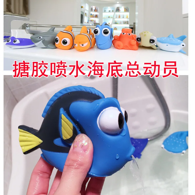 Вода spoutting подводный мир Немо Дори ПВХ кукла животное детская Ванная комната Ванна играть с водой плавающая игрушка