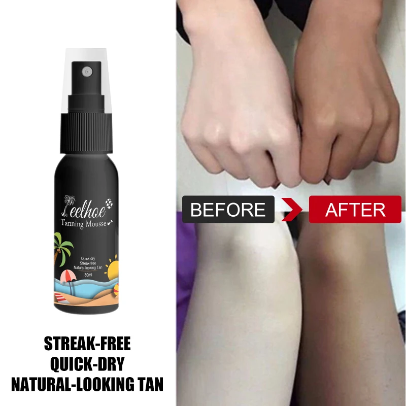 Sunless Tanning Self Tan Organic Long Lasting Natural Fake Beach Freeship Long Lasting Suntan Mousse Body Tanning Spray TSLM1