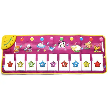 

Children's Kids Music Game Carpet Flash Piano Mat Piano Pad Pedal Dance Blanket Toy Gift