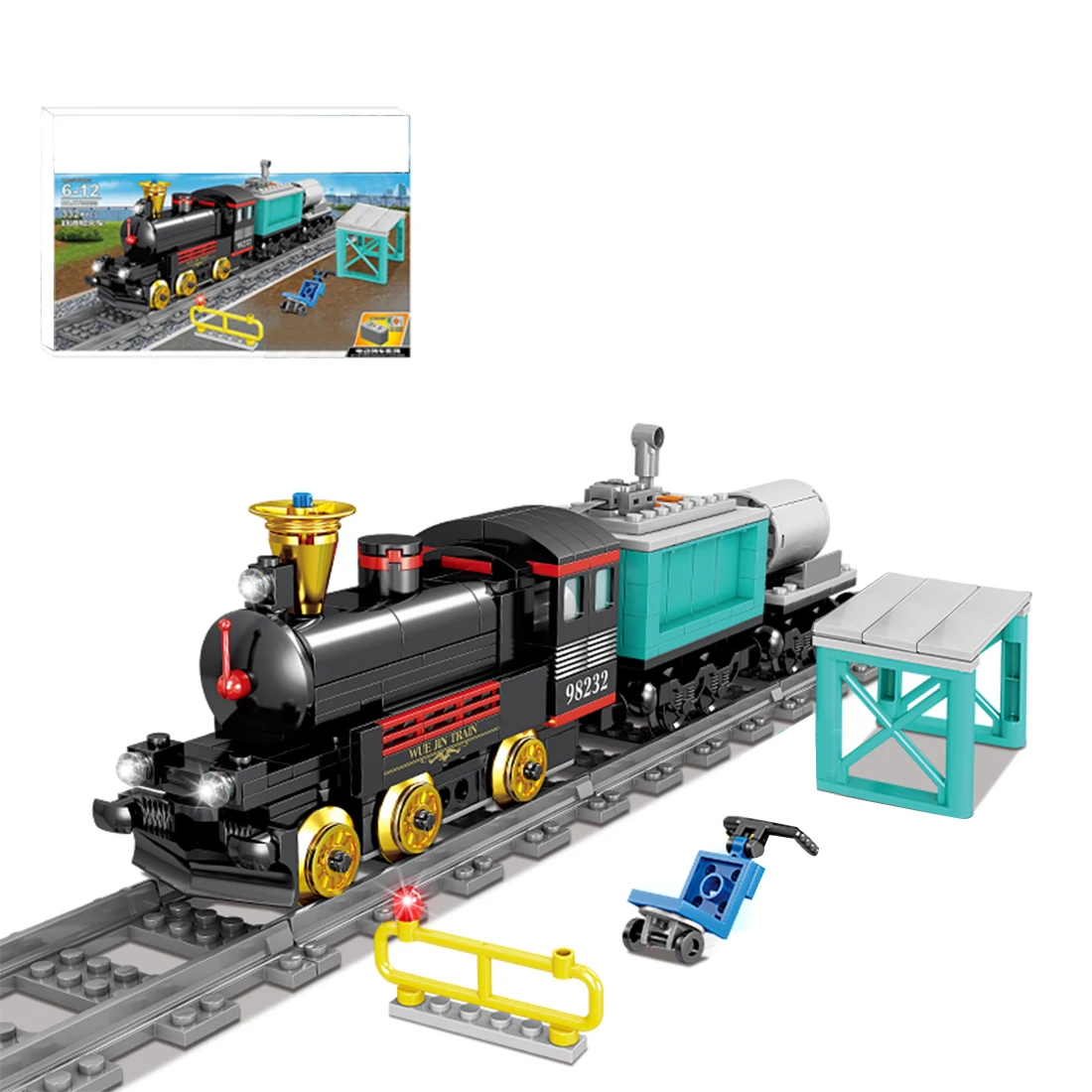 332Pcs MOC City Train Electric Yuejin Bricks Educational Building Blocks Toy For Children Gift - Circular Track | Игрушки и хобби