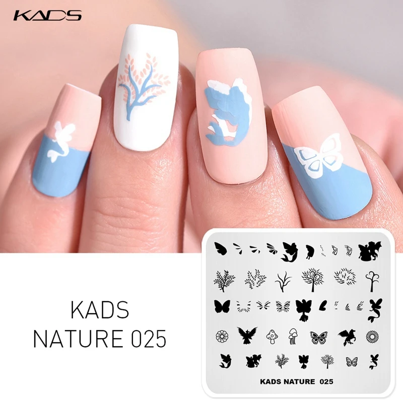 KADS Nail Art Stamping Plates New various beauty Image 7*8cm Nail Art Print Stencil Stamping Template For Nail Polish Stamp Tool 6