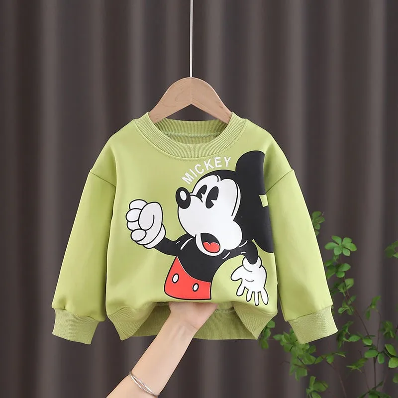 Autumn Kids Clothes Disney Mickey Brand Baby Boys Girls Long Sleeve Tops T-shirts Spring Toddler Children Sweatshirt Costume children t shirt