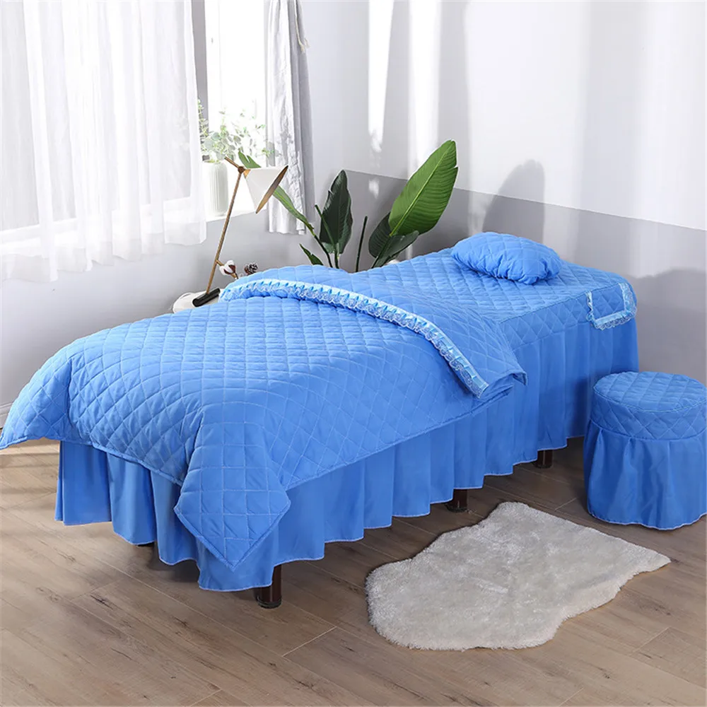 

4PCS Eyelash Extension Couch for Eyelash Bed Cover Couch Massage Stretcher Beauty Salon Bed Duvet Cover Stool Cover Pillowcase