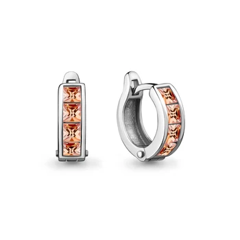 

Children AQUAMARINE earrings with cubic zirconia, silver 925
