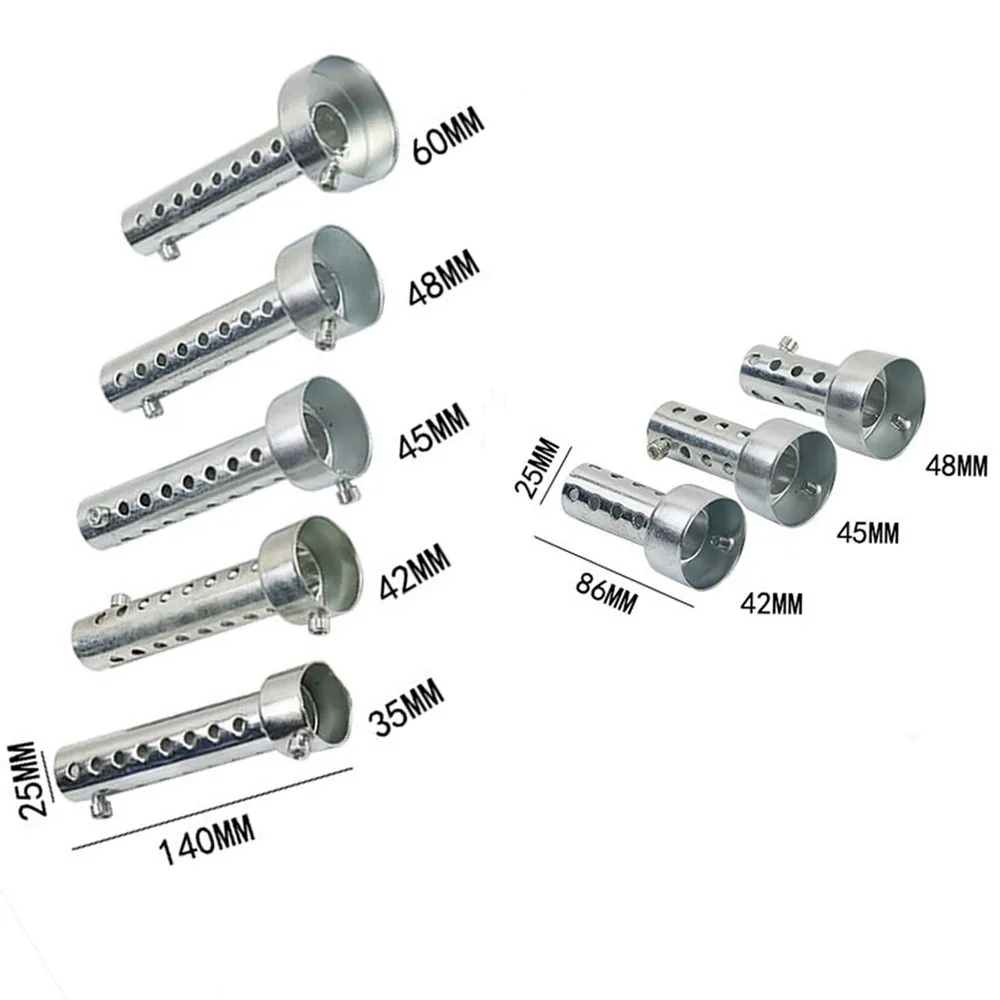 1 шт. 86/140 мм длина мотоцикла глушитель Регулируемый дБ глушитель глушителя шума подавитель звука 35/42/45/48/60 мм