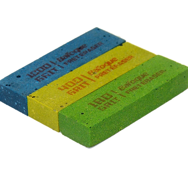 3 шт. резиновые ластики для полировки гитары абразивные Fretwire 180 Grit & 400 1000 гитарный
