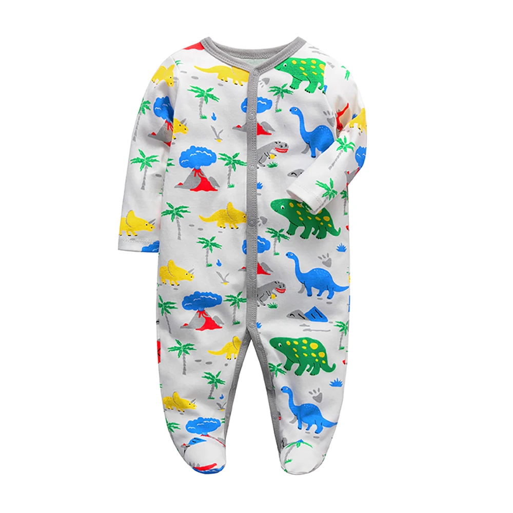 Jumpsuit Newborn Autumn Winter Boys And Girls Cotton Cartoon Fashion Footed Pajama Infant Sleepsuit Newborn Baby Clothes Baby Clothes Baby Sleepsuit