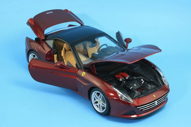 (JZ) Bburago 1/18 1:18 Ferrari California T спортивного гоночного автомобиля литая машинка дисплей Модель игрушки на день рождения для детей мальчиков и