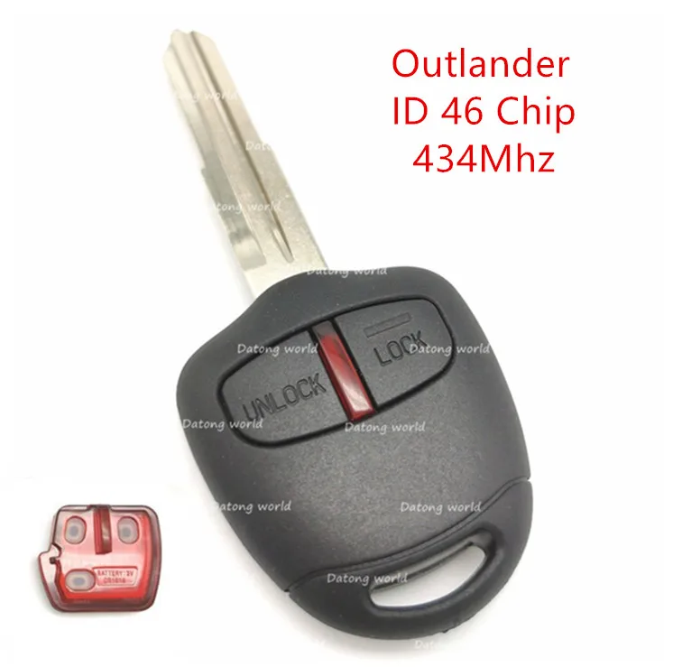 Datong World для Mitsubishi Автомобильный Дистанционный ключ подходит для Outlander 433 МГц 46 чип Авто умное управление пустые ключевые детали