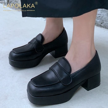 

New Arrivals Chunky Heels Fashion Leisure Genuine Leather Women Shoes Spring Office Ladies Daily Life Cow Skin Pumps Female