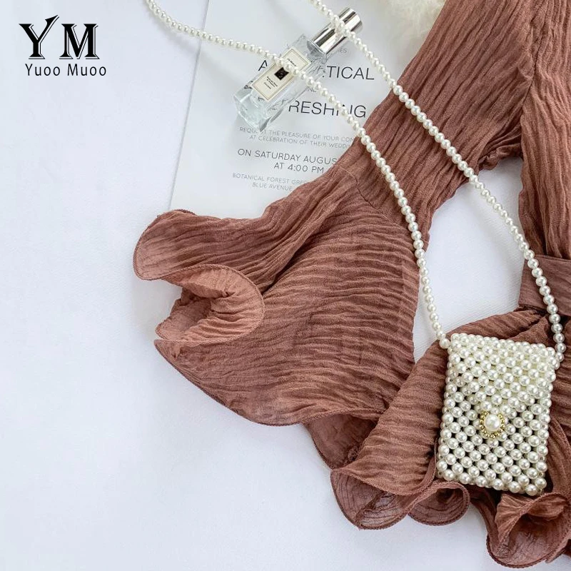 YuooMuoo Elegant Sashes Bandage Autumn Women Blouse Shirt 2019 V Neck Korean Style Ruffle Women Blouse Long Sleeve Chiffon Top 4