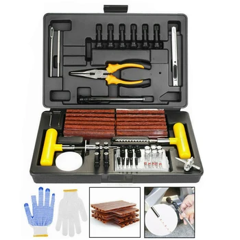 

Universal 100pcs Car Tire Repair Tool Set Kit Car Van Tire Repair Tools Emergency Heavy Duty Tubeless Puncture Repair Kit Plug