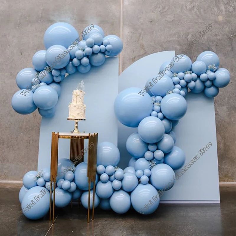 

102PCS Retro Blue Globos Latex Balloons Wedding Engagement Birthday decorationParty Decor